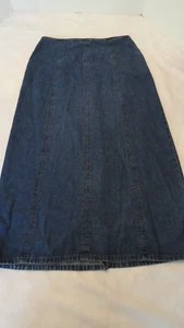 Vintage Studio Denim Skirt Straight Maxi Woman Sz 10 - Picture 1 of 10