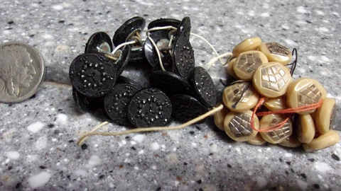 R453 antique button lot fancy small design silver beige etc Cover