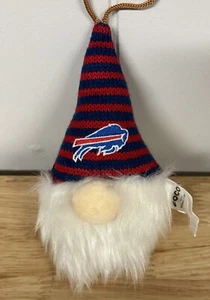 Buffalo Bills Christmas Tree Holiday Ornament Plush Gnome Striped Hat - Picture 1 of 4