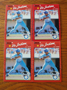 4-1990 DONRUSS BO JACKSON #650 ALL STAR ROYALS DOUBLE ERROR BASEBALL CARD NM/MT