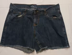 Old Navy Womens Size High Rise Cutoff Denim Blue Jean Shorts DarkWash 30in Waist - Picture 1 of 7
