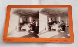San Francisco CA | *USS CHARLESTON FLAGSHIP SAILOR* AJ McDonald Stereoview Photo - Picture 1 of 4