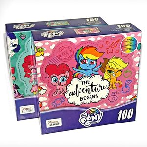 2x NEW My Little Pony 100 Piece Puzzles With Bonus Posters MLP Fun Kids Birthday