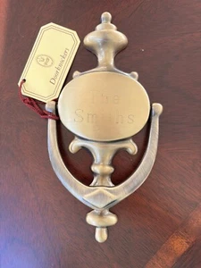Battiporta Personalizzato per FABBRI Battiporta Ottone Made In Spain NUOVO Oro - Foto 1 di 5