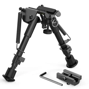 Ajustable 6"-9" Altura Francotirador Rifle de Caza Bípode Eslinga Soporte de Montaje de Disparo - Imagen 1 de 11