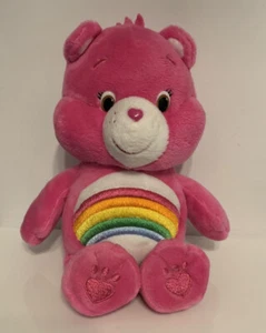 Care Bears Cheer Bear 8” Soft Pink Plush Stuffed Beanbag 2014 Just Play TCFC - Picture 1 of 5