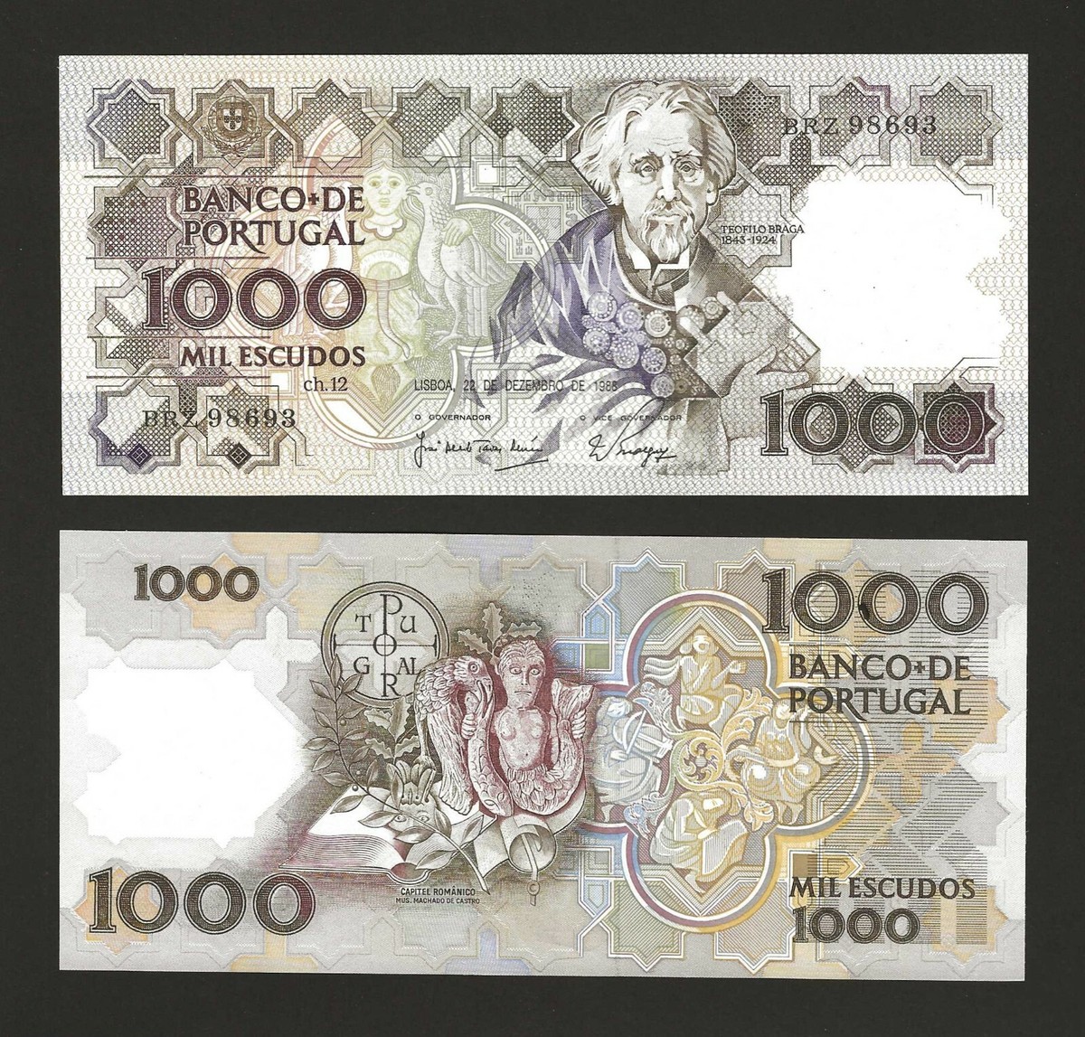 ◆ポルトガル 旧エスクード紙幣 1000 escudos◆ ◇ポルトガル 旧エスクード紙幣 1000 escudos◇ Portugal 1000
