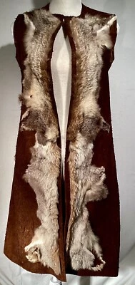 Chaqueta Funky De Colección Para Mujer Años 70 Miura Cuero Marrón Y Piel Años 70 Foto 1 de 4