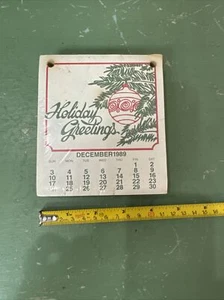 Coca-Cola Saison Gruß Kalender 1990 neu versiegelt 4 1/2 x 4 1/2 Weihnachten - Bild 1 von 6