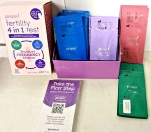 Proov Fertility 4in1 Test 1-Cycle Test Kit 20 Tests FSH LH PdG hCG NEW OPEN BOX