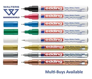 Bolígrafos marcadores de pintura extra finos Edding 780 | pluma de 0,8 mm | todos los 8 colores | caja 10 - Imagen 1 de 14