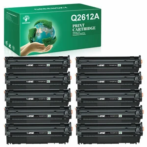 Q2612A 12A Toner Cartridge for HP LaserJet 1010 1018 1012 1020 3015 3020 Lot - Picture 1 of 13