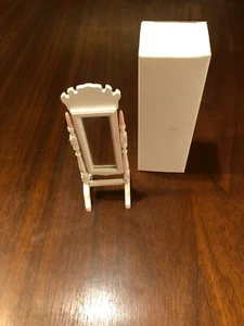 CONCORD DOLLHOUSE BEAUTIFUL WHITE-PINK STANDING MIRROR #6257WP M/OB, LQQK! - Picture 1 of 5
