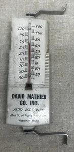 Vintage Waterville ME Advertising Thermometer David Matthieu Auto Body Shop (AN) - Picture 1 of 5