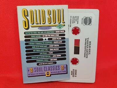 Various - Solid Soul: 20 Soul Classics (Telstar) (1987) Cassette RARE (VG+) - Image 1 of 2