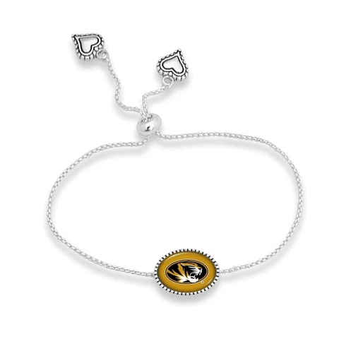 New Missouri Tigers  Silver Charm Bracelet, Gift for Her Mom Cover