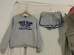 true religion set sweater/ short gray 112790 set S/M (CPP4) - Picture 1 of 10