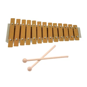 13 Notes Glockenspiel Wood Color Xylophone Metal Keys Percussion N5W8 - Picture 1 of 7