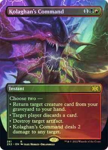 MTG - Kolaghan's Command *Borderless Foil* | 2X2 Double Masters 2022 | NM - Picture 1 of 1