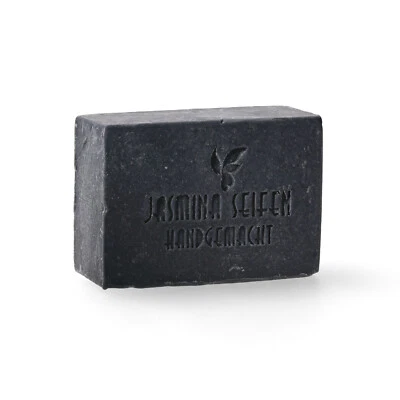 JASMINA Bambus-Aktivkohle-Seife mit Teebaumöl – traditionell handgefertigt, palmölfrei