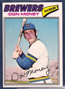 Tarjeta de béisbol 1977 Topps - Don Money #79 - Milwaukee Brewers - Imagen 1 de 2