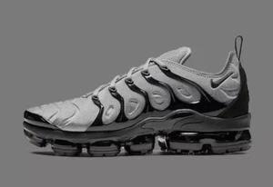 Nike Air VaporMax TN Plus Men's Grey/Black Air Cushion Shoes Free Shipping - - Picture 1 of 5