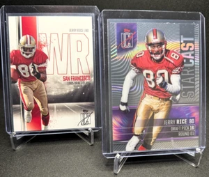 Jerry Rice - 2024 Signature Class - 2 Card Lot - Starcast SP & Base - 49ers - Picture 1 of 2