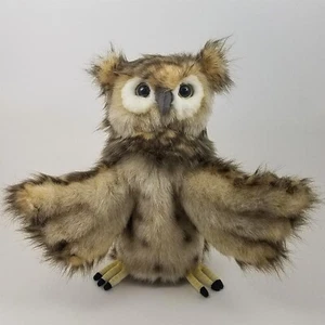 Owl Full Body Hand Puppet doll by Hansa Real Looking Plush Animal Learning Toy - Picture 1 of 6