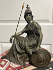 11"" H Statue Bronze Grec Femme Guerrière du Colisée