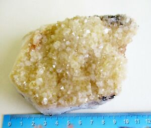 Citrine Natural Geode stand alone crystal 110mm WEALTH SUCCESS HEALING BA359