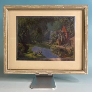 VTG Paul Detlefsen "The Good Old Days"  Foil Matted 11x9 MCM Fishing Barn - Picture 1 of 6
