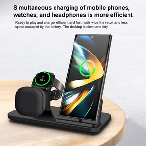3In1 Fast Charger Charging Station For Samsung Galaxy Watch Ultra/7 S25 Edge S24 - Picture 1 of 24
