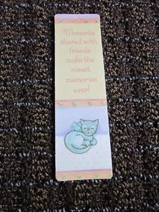 Vintage 1980's Friendship Bookmark Current Co RARE Sweet Cat Kitten Cute UNUSED - Picture 1 of 3