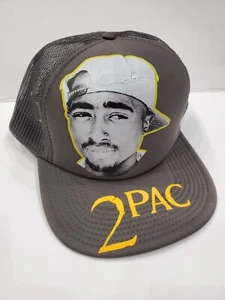 Hip-Hop Rap 2pac  Multi Color Charcoal Hat 5 Panel Trucker Adjustable - Picture 1 of 2