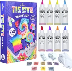Kit de 8 colores Winsons Tie Dye. Juego de artes y oficios de calidad para adultos y niños