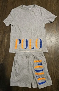 Polo Ralph Lauren Boys Logo Shorts & Tee, 2 Piece Set, Size Small, Terry Cotton. - Picture 1 of 6