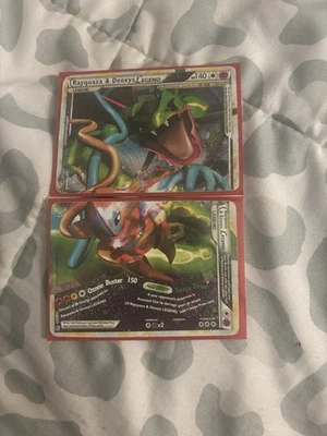 Pokemon Rayquaza and Deoxys Legend Card Top and Bottom NEGOTIABLE  - Image 1 of 4