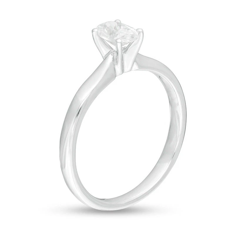 Oval Natural Diamond Ring White Gold - Image 1 of 4