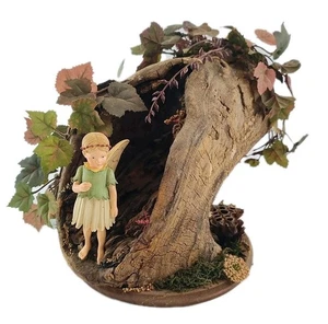 Handmade Fairy Garden Style House Made Natural Materials Art Décor Cute Wood Log - Picture 1 of 8