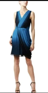 Nuevo con etiquetas Vestido Olivia Ombre Drapeado Lateral por Max & Cleo Ombre Azul Talla 8 $168 - Imagen 1 de 1