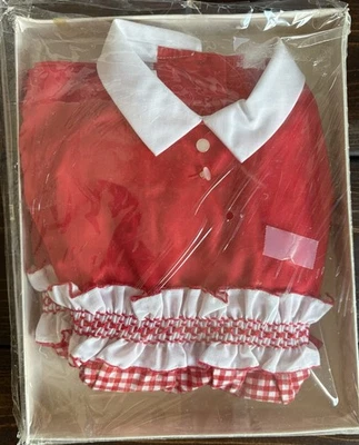 Lil Airess Vintage NOS Red Gingham 60’s Holiday Dress Ruffle Sz 4T Union Made - Image 1 of 4