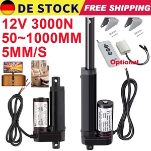 12V Linearantrieb 3000N 1000mm Elektrisch Linearmotor Fernbedienung Wasserdicht - Bild 1 von 42