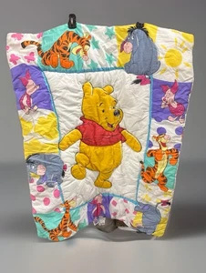 Manta de cuna acolchada Winnie The Pooh de colección años 90 - Disney - reversible - Imagen 1 de 18