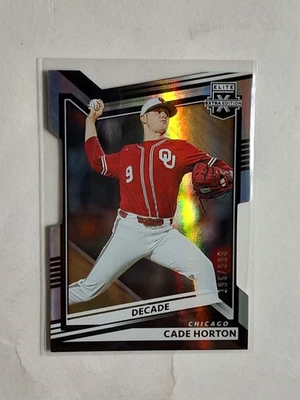 2022 PANINI ELITE EXTRA EDITIO DIE CUT CADE HORTON 195/999 BASEBALL CARD #7 - Image 1 of 2