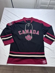 Vintage Canada Hockey Official Jersey Men's Size S Sewn Stitched Teepee Sports - Picture 1 of 12