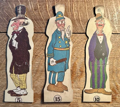 Винтажные забавные картонные 7-дюймовые стоячие игровые детали для выбрасывания колец - Изображение 1 из 3