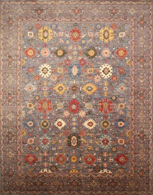 12x15 Gray Bidjar Afghan Hand Knotted Wool Transitional Oriental Rug - Image 1 of 4
