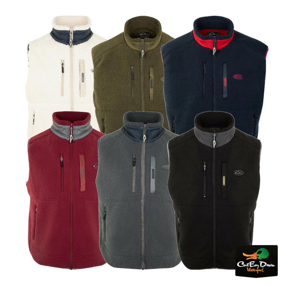 NEW DRAKE WATERFOWL SHERPA FLEECE LAYERING VEST - Image 1 of 1