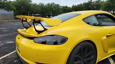 Alerón trasero elevador negro elevadores para Porsche GT4 981 718 Cayman Foto 1 de 3
