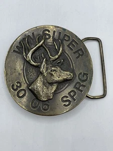 Vintage 1978 Gander Mountain Wisconsin WW Super 30 06 SPRG Bullet Deer Buck Buckle - Bild 1 von 7